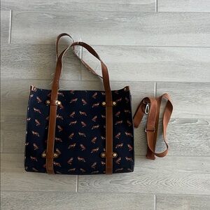 Modcloth Navy Fox Tote Bag